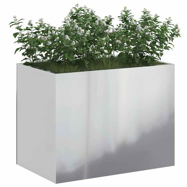 vidaXL Tuin Bloempot Gegalvaniseerd staal 50 x 32 x 40 cm