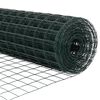 vidaXL Hek met Paal Groen 0,6 x 25 m Staal en PVC