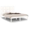vidaXL Bedframe massief hout wit 120x190 cm