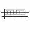 vidaXL Bedframe met hoofd- en voeteneinde metaal zwart 193x203 cm