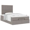 vidaXL Ottoman bed met matras 120x200cm stof taupe