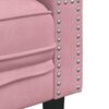 vidaXL 3-delige Loungeset Chesterfield met bolsters fluweel roze