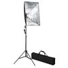 vidaXL Fotostudioset met achtergrond en softboxlamp