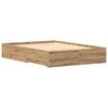 vidaXL Bedframe met lade Artisan Eiken 140 x 190 cm Bewerkt hout