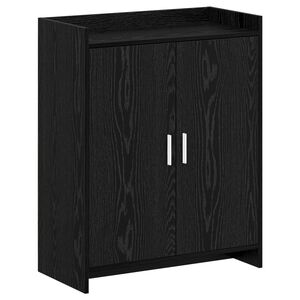 vidaXL Schoenenkast Zwart eiken 73,5 x 36 x 92 cm Bewerkt hout