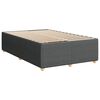 vidaXL Boxspring met matras stof donkergrijs 120x200 cm
