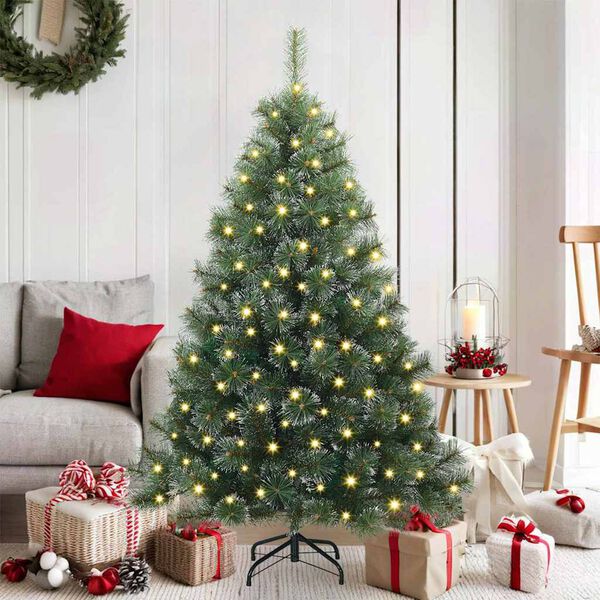 vidaXL Kunstkerstboom met 150 LED met standaard Groen 150 cm PE en PVC