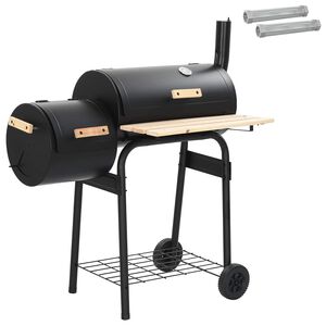 vidaXL Buiten Grill 103 x 60 x 113 cm Staal Zwart