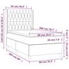 vidaXL Boxspring met matras fluweel zwart 90x200 cm
