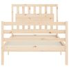 vidaXL Bedframe met hoofdbord massief hout 100x200 cm