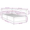 vidaXL Bed met boekenkast zonder matras grenenhout wasbruin 90x200 cm