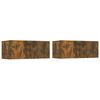 vidaXL Tv-meubelen 2 st 80x30x30 cm bewerkt hout gerookt eikenkleur