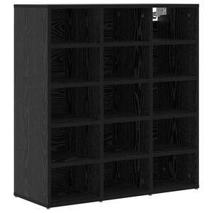 vidaXL Schoenenkast 77,5 x 30 x 83,5 cm Bewerkt hout Zwart eiken