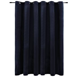 vidaXL Gordijn verduisterend met ringen 290x245 cm fluweel zwart