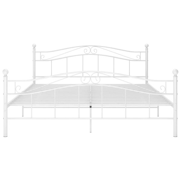 vidaXL Bedframe metaal wit 180x200 cm