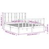 vidaXL Bedframe met hoofdbord massief hout grijs