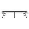 vidaXL Opvouwbaar Camping Bed 2 pcs Zwart 206 x 76 x 74 cm