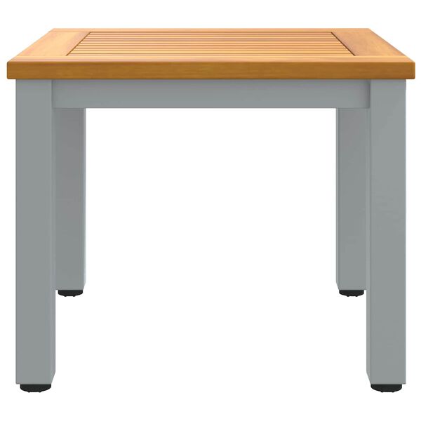 vidaXL Buiten Tafel Natuurlijk en Grijs 45 x 45 x 38 cm