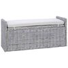 vidaXL Opslagbank GENDT Wit gewassen 110 x 40 x 50 cm Rattan