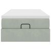 vidaXL Ottoman bed met matras 90x190cm fluweel lichtgrijs