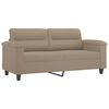 vidaXL 3-delige Loungeset met kussens microvezelstof taupe