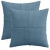 vidaXL Kussensloop 2 st ALMELO Blauw 40 x 40 cm corduroy