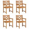 vidaXL Tuinstoelen 4 st Naturel Massief Acaciahout