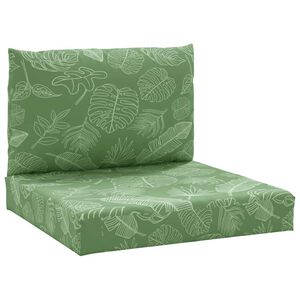 vidaXL Palletkussens 2 st bladpatroon oxford stof