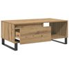 vidaXL Salontafel 90x50x36,5 cm bewerkt hout artisanaal eikenkleurig