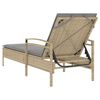 vidaXL Ligbed met kussen 63x200x81 cm poly rattan beige