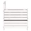 vidaXL Tuinbank met armleuning en klaptafel massief grenenhout wit