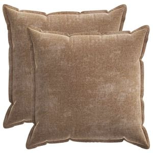 vidaXL Kussensloop 2 pcs HOUTEN Bruin 80 x 80 cm Chenille Stof