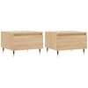 vidaXL Salontafels 2 st 50x46x35 cm bewerkt hout sonoma eikenkleurig