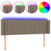 vidaXL Hoofdbord LED 147x16x78/88 cm stof taupe