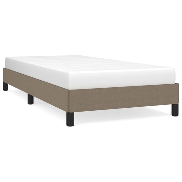 vidaXL Bedframe zonder matras 90x190 cm stof taupe