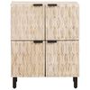 vidaXL Dressoir Witte Was Afwerking 60 x 33 x 75 cm Massief Mango Hout