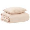 vidaXL Dekbedset Beige 137 x 200 cm Katoen, Kapok, Polyester