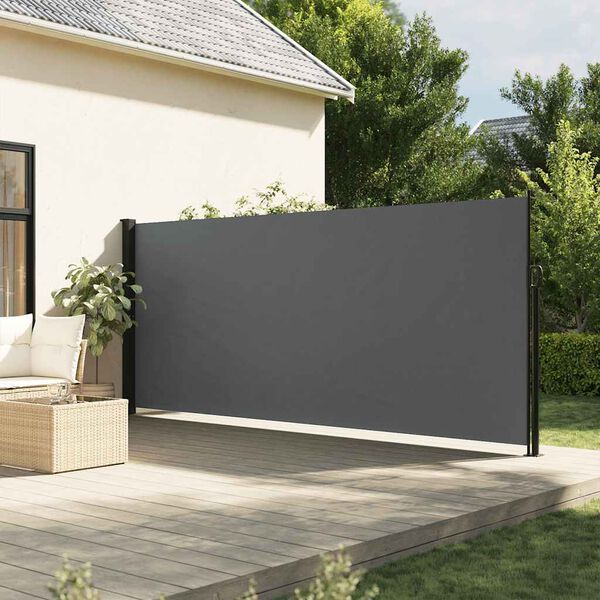 vidaXL Windscherm uittrekbaar 180x500 cm antracietkleurig