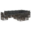vidaXL Tuinbankenset 11 st Grijs poly rattan