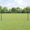 vidaXL Hek met Paal Groen 0,6 x 25 m Staal en PVC