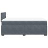 vidaXL Boxspring met matras fluweel donkergrijs 120x190 cm