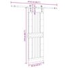 vidaXL Schuifdeur met beslag 70x210 cm massief grenenhout