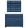 vidaXL Boxspring met matras stof blauw 90x200 cm