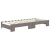 vidaXL Slaapbank met onderschuifbed 80x200 cm stof taupe