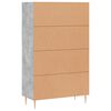 vidaXL Hoge kast 69,5x31x115 cm bewerkt hout betongrijs