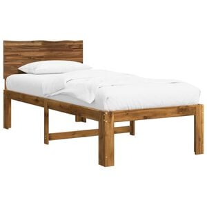vidaXL Eenpersoonsbed met hoofdbord ROSTOCK Naturel 75 x 190 cm