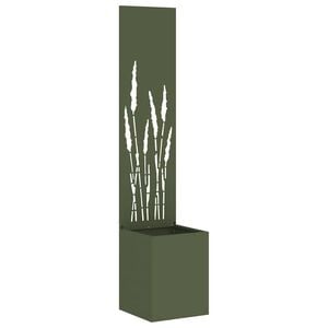 vidaXL Tuin Privacy Screen Olijfgroen 32 x 150 cm Koudgewalst staal