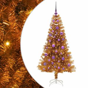 vidaXL Kerstboom met 150 LED met standaard Goud 150 cm PET