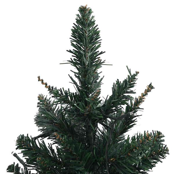 vidaXL Kunstkerstboom met verlichting en standaard 90 cm PVC groen