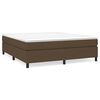 vidaXL Boxspring bed stof donkerbruin 180x200 cm